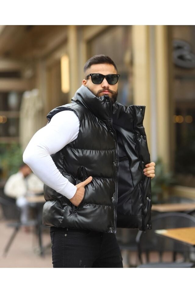Çatlamaz Şişme Deri Yelek