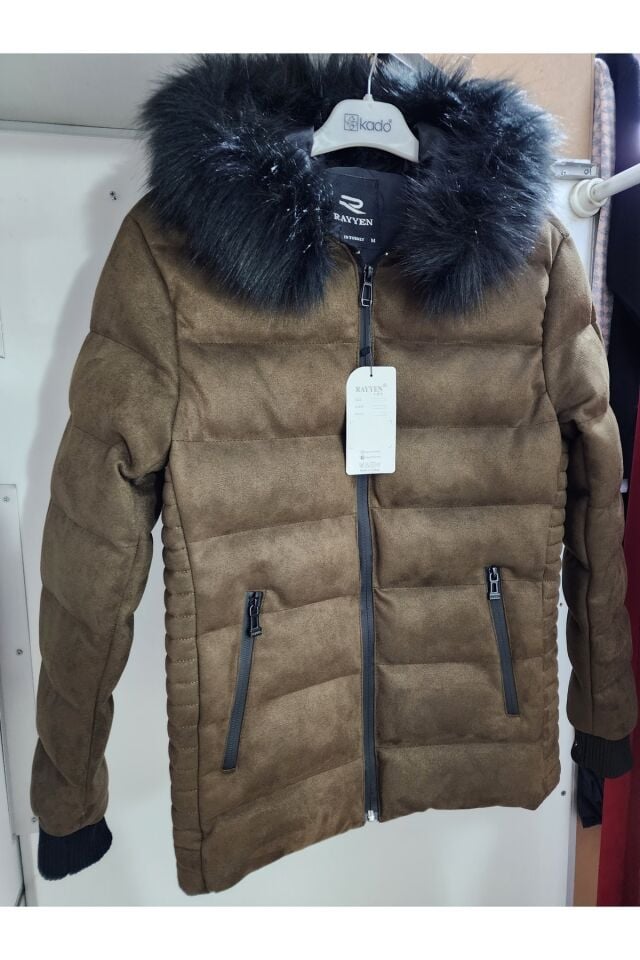Süet Şişme Mont